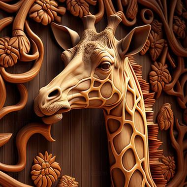 3D модель Жираф Медичи знаменитое животное (STL)